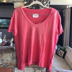 Over sized Distressed Current Elliot V neck